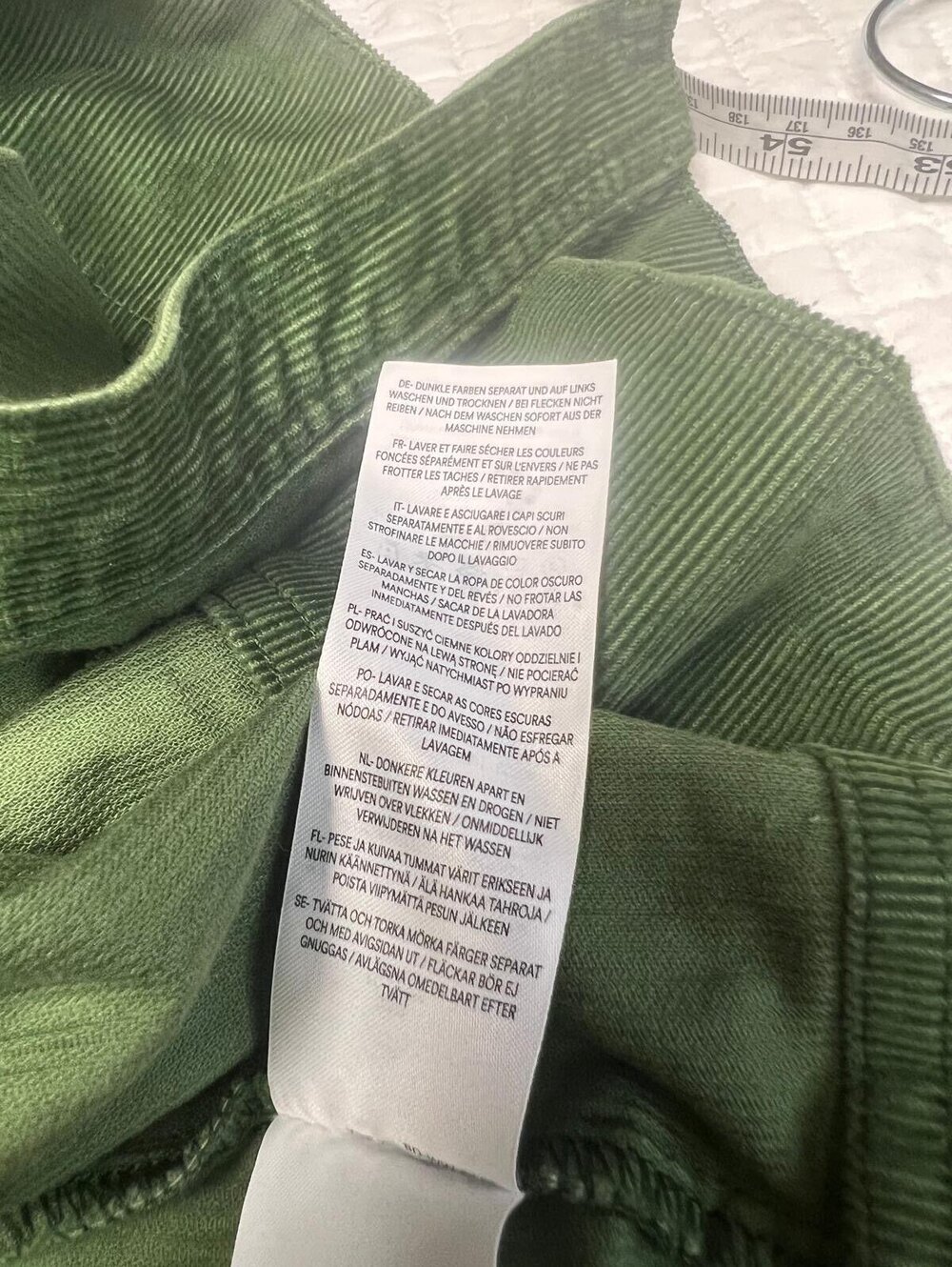 Boden Green Corduroy Shirt Dress with Belt US 12P Button Front - Picture 14 of 14